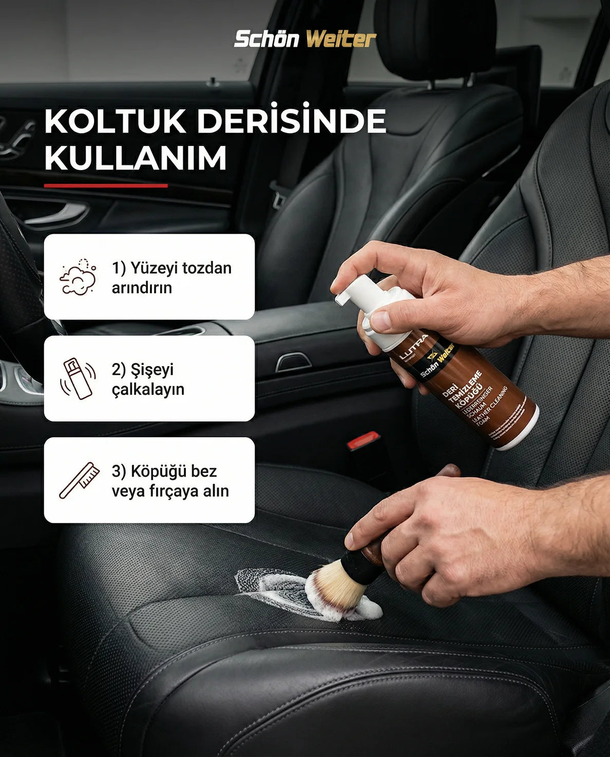 Schön Weiter Fahrzeug Auto Leder Reinigungsschaum APC 200ml (Lutra)