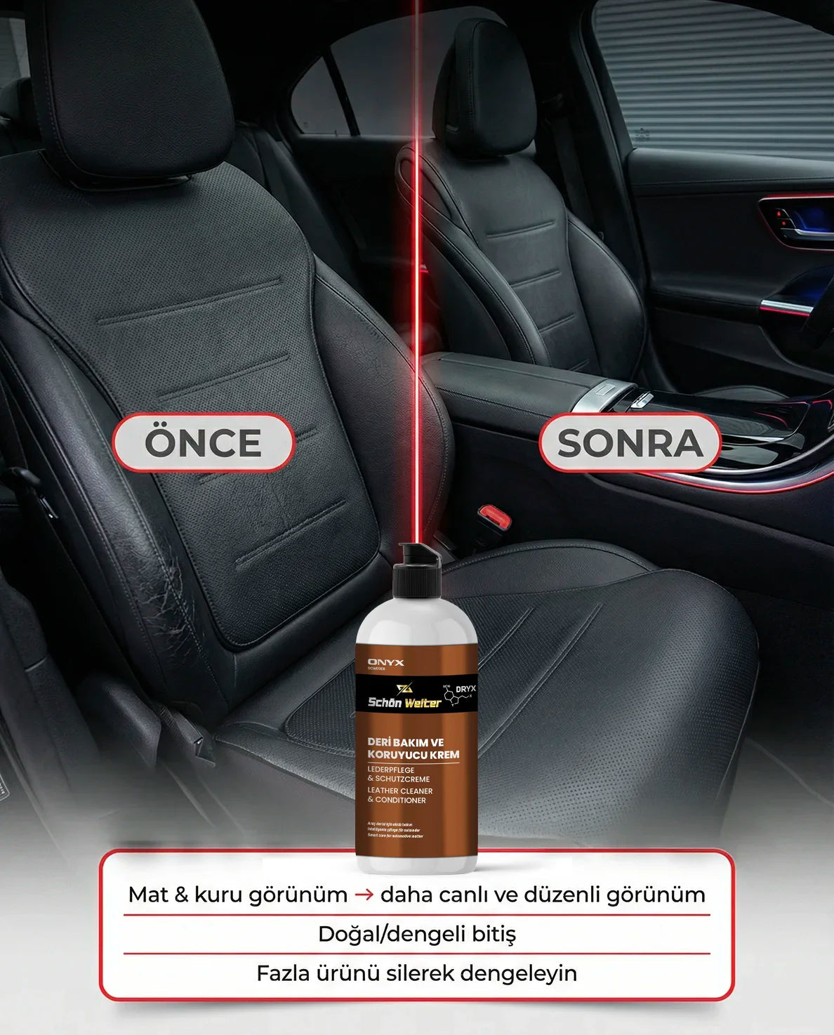 Schön Weiter Fahrzeug-Auto-Lederpflege- und Schutzcreme 500 ml (Onyx)