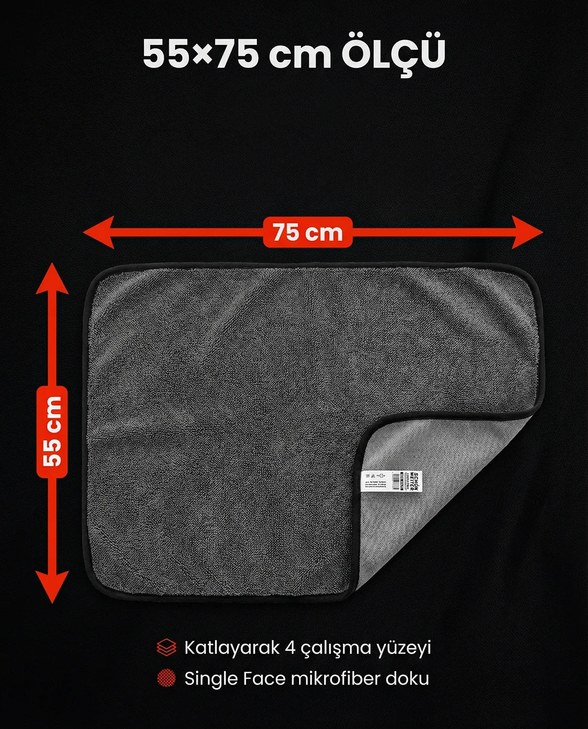 Schön Weiter 55x75 Single Face Imported Vehicle Auto Towel Drying Cloth