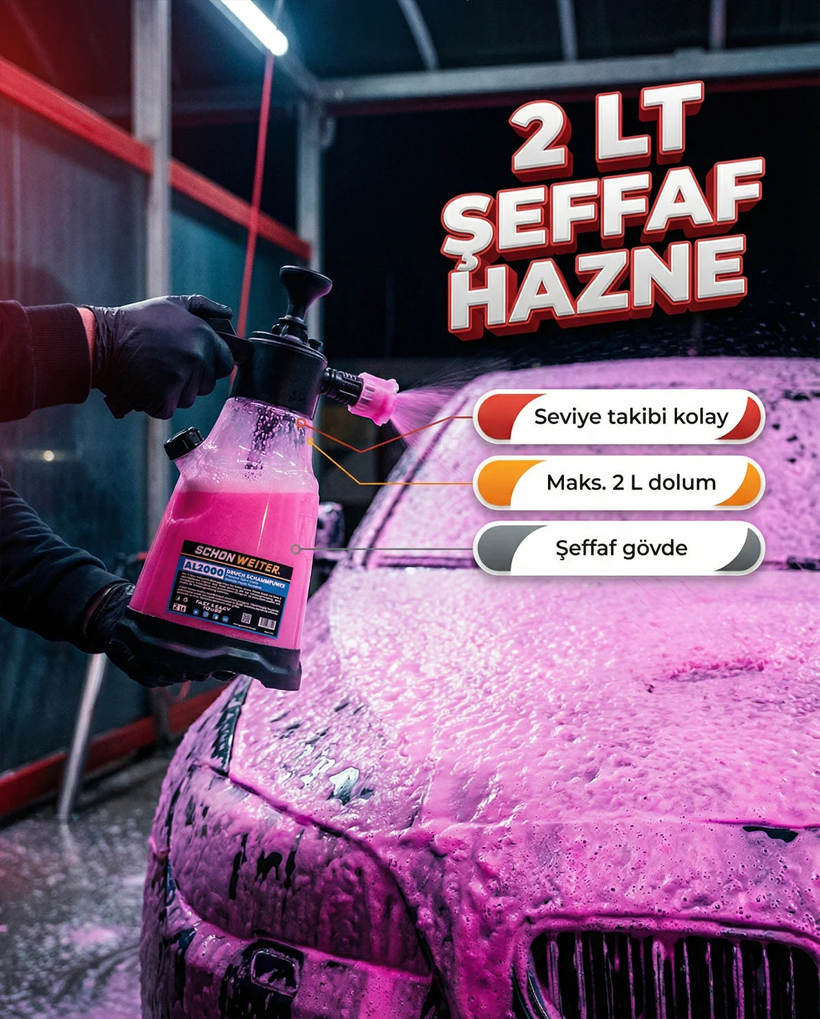 Schön Weiter AL2000 Transparente 2Lt Auto Vehicle Foaming Pump