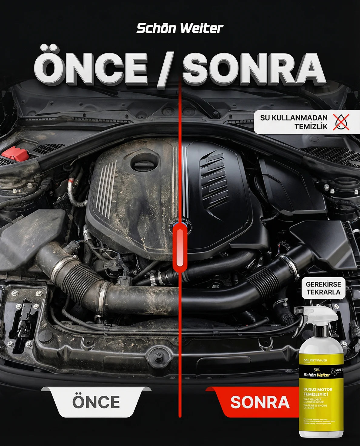 Schön Weiter Fahrzeug Auto Wasserloser Motorreiniger 500 ml Spray (Mustang)