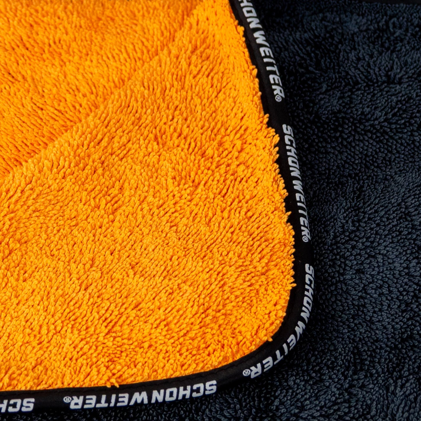 Schön Weiter - Zweifarbiges, professionelles Mikrofaser-Twist-Auto-Trockentuch, 1000 g/m² – 50 x 75 cm
