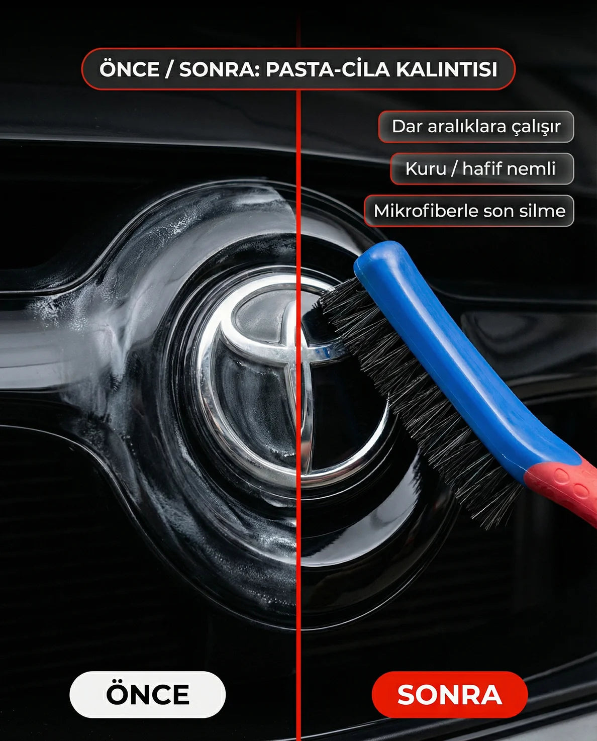 Schön Weiter Fahrzeug-Auto-Detail-Reinigungsbürste – Modell mit professionellem Griff (100 % Rosshaar)