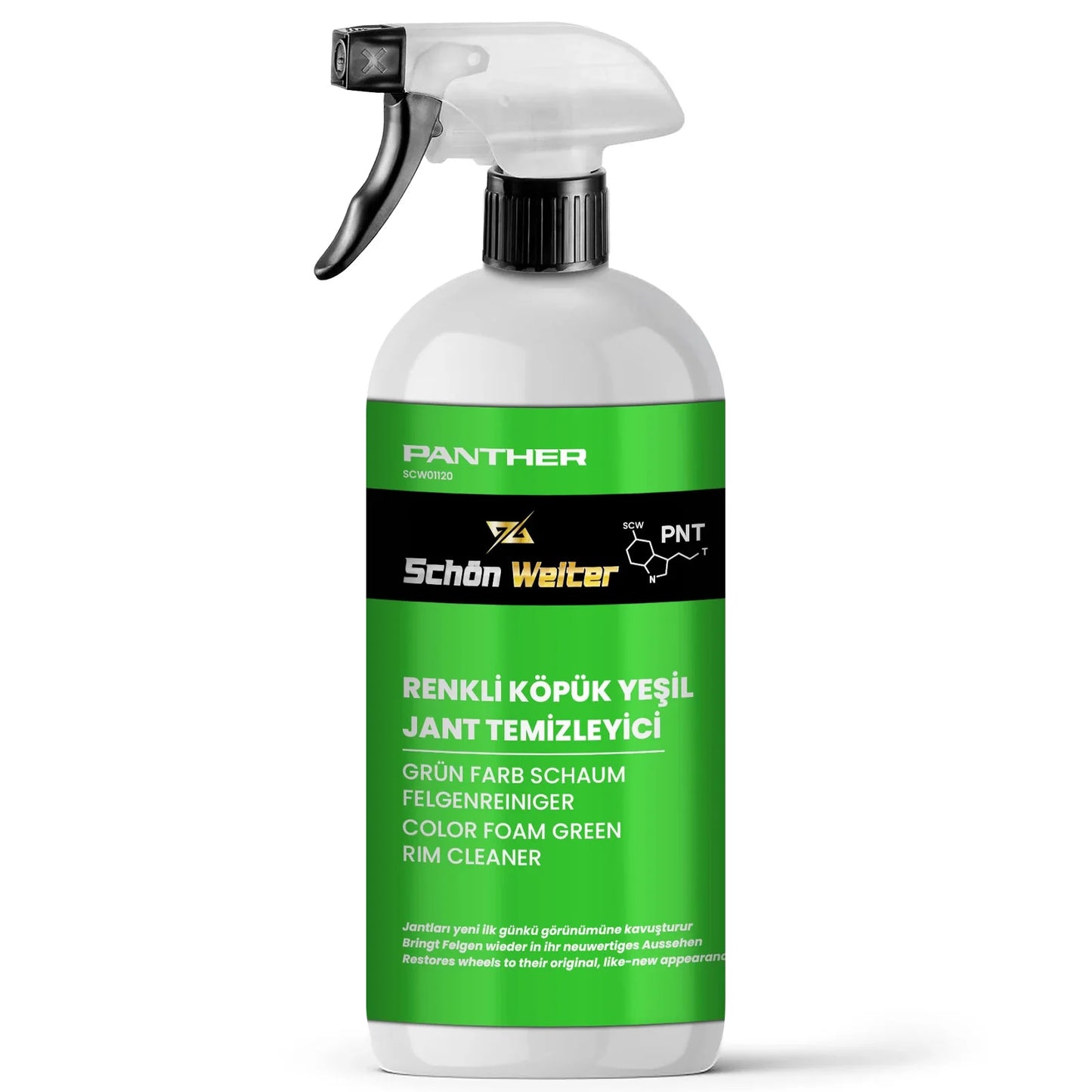 Schön Weiter Fahrzeug Auto Grüner Felgenreiniger – Farbiges Schaumspray 500 ml (Panther)