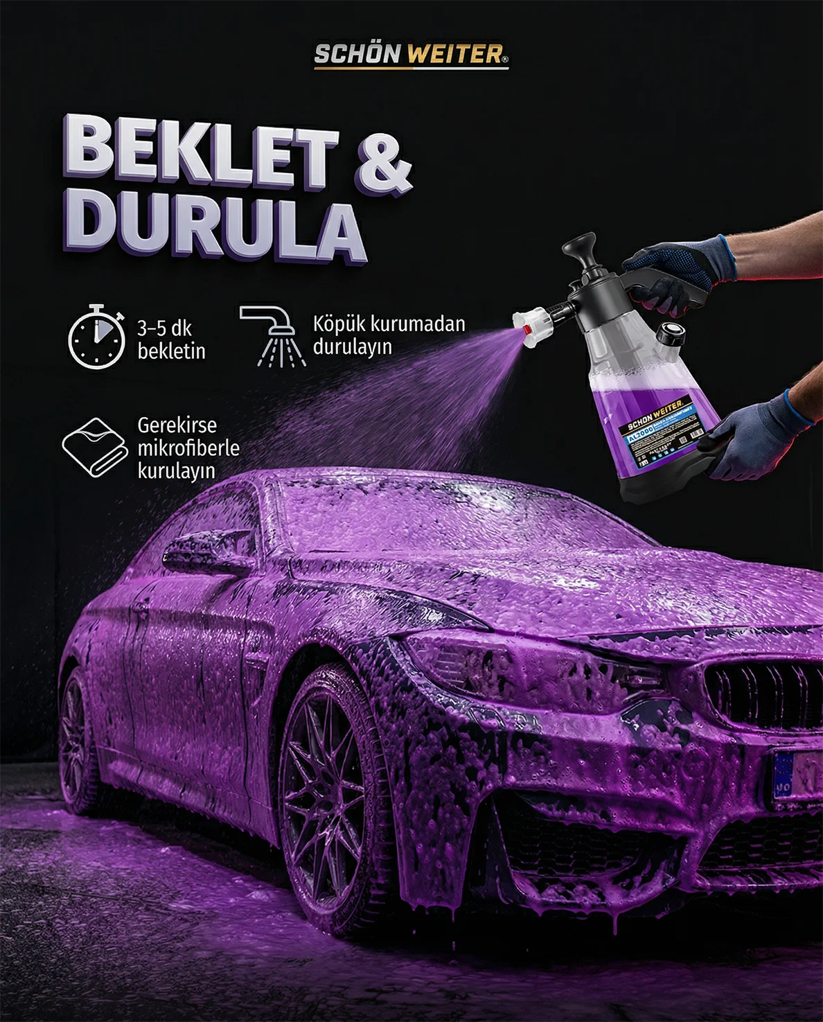 Schön Weiter AL2000 Transparente 2Lt Auto Vehicle Foaming Pump