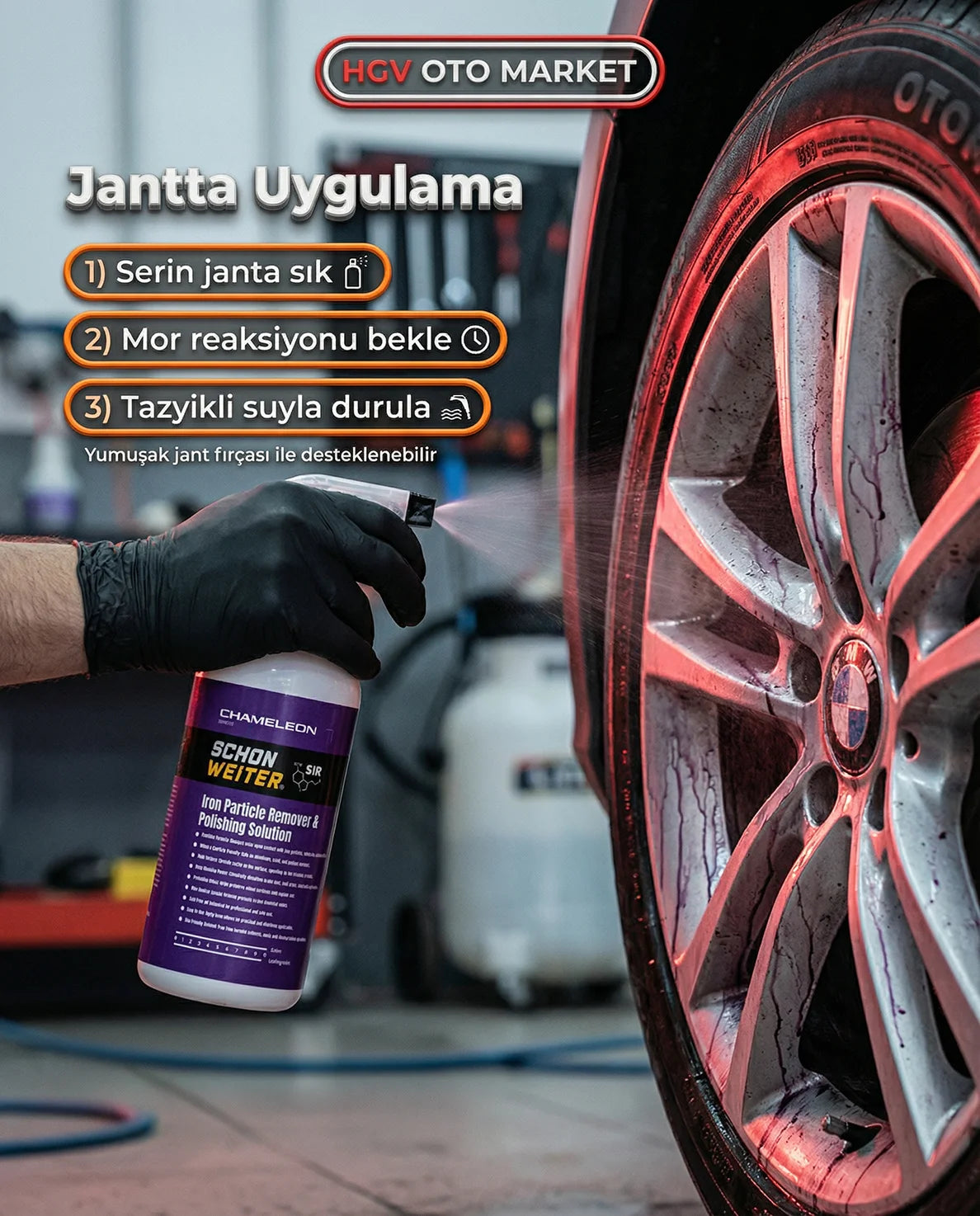 Schön Weiter Fahrzeug Auto Eisenpulver und Felgenreiniger ∣ 500 ml Spray