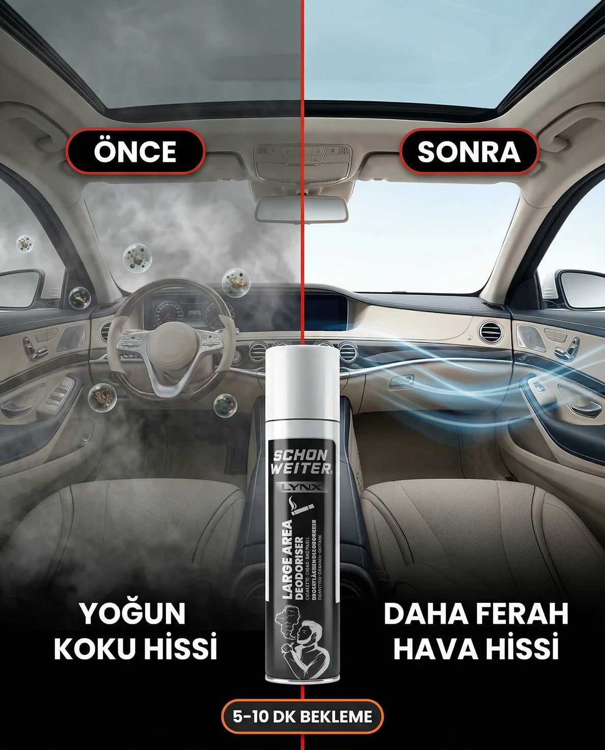Schön Weiter Vehicle Auto Large Area Fragrance 750 ml – Geheimformel, die Zigaretten- und Zigarrengeruch beseitigt