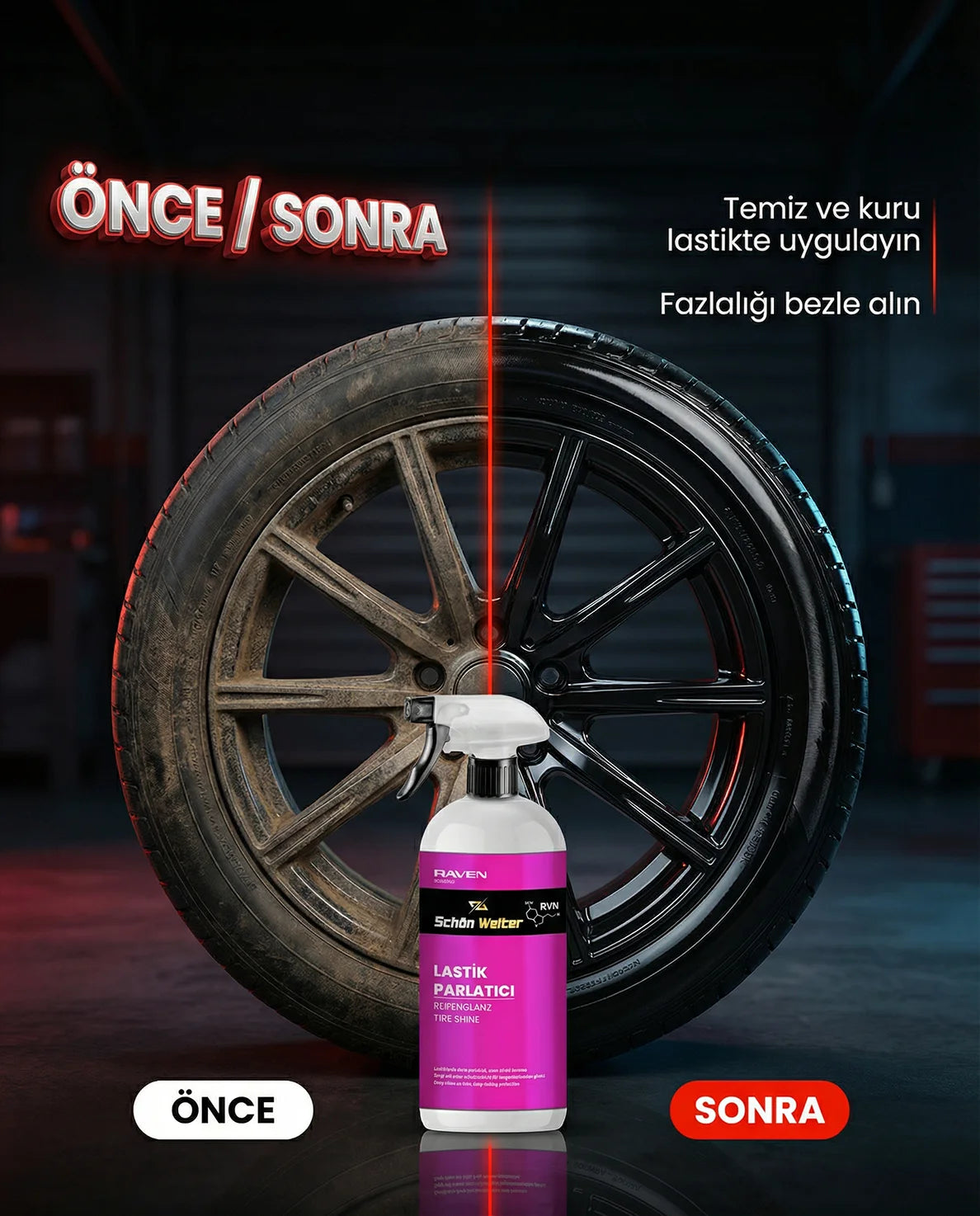 Schön Weiter Fahrzeug-Autoreifen-Glanzspray 500 ml (Raven)