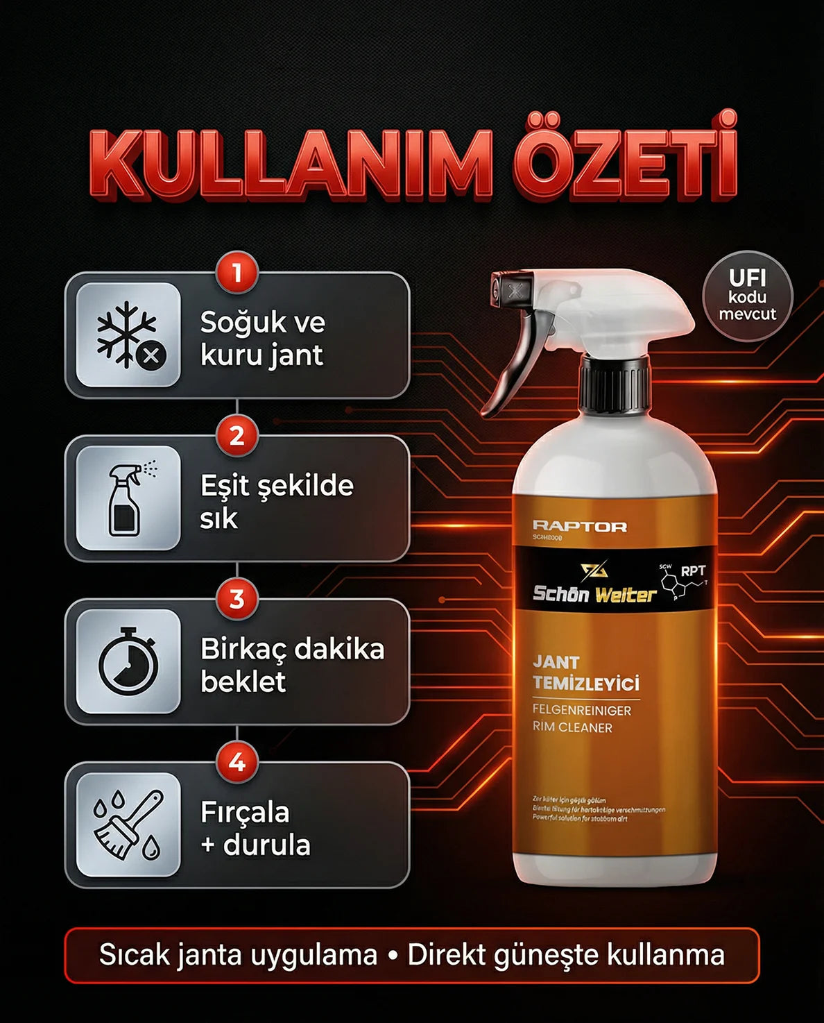 Schön Weiter Fahrzeug Auto Felgenreiniger Spray 500ml (Raptor)